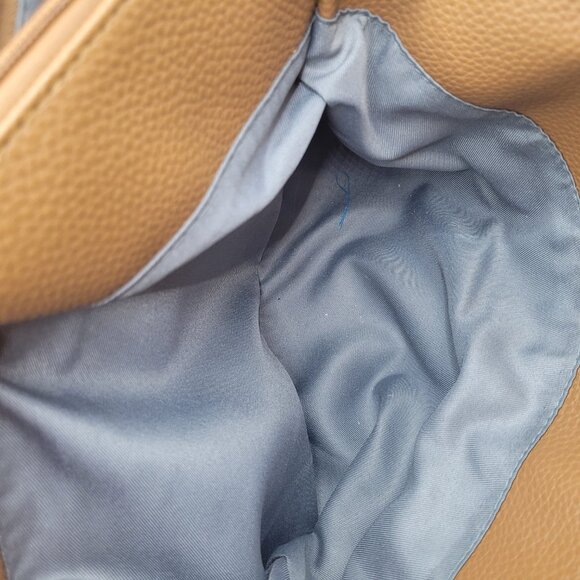 Kate & Alex Caffaro Handbag Brown Double Handle Crossbody Pebbled Faux Leather - Picture 9 of 10